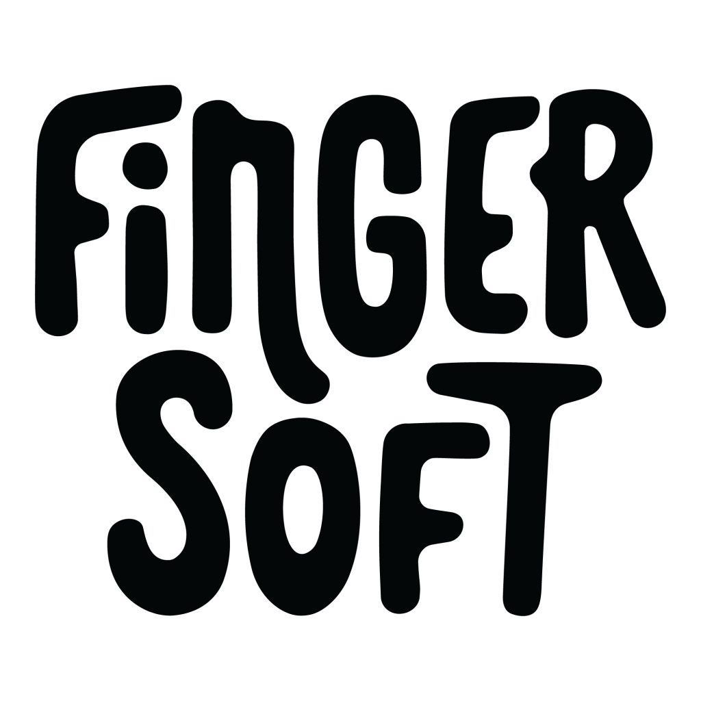 Fingersoft logo. Black on transparent background.
