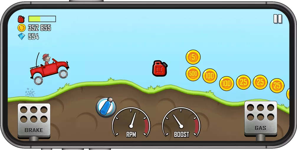 Hill Climb Racing Bill Newton & Wheel Animated Cursor - Sweezy